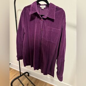 WOMENS BUTTON DOWN SHIRT CHEROKEE BRAND SIZE XL